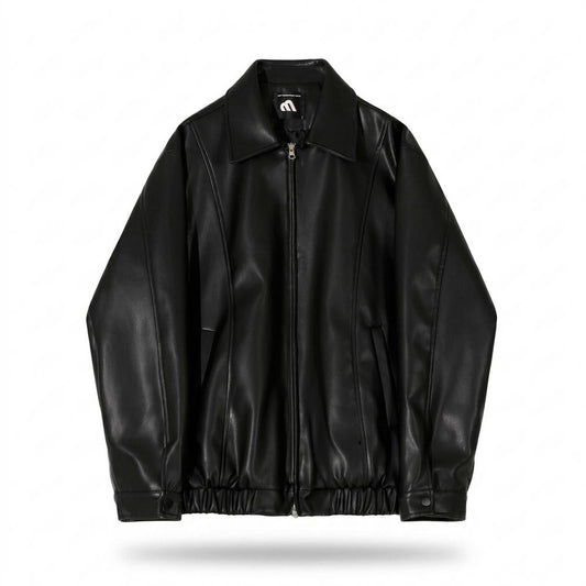 Mens Outlet House - Zamir | Zip-Up Collared Leather Jacket Unisex
