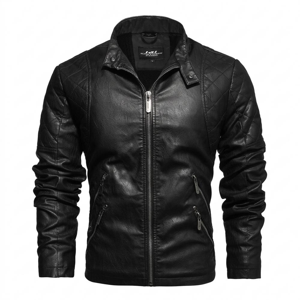 Mens Outlet House - Nelar | Quilted Lined Leather Jacket Men
