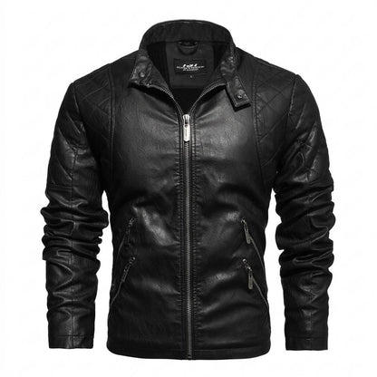 Mens Outlet House - Nelar | Quilted Lined Leather Jacket Men