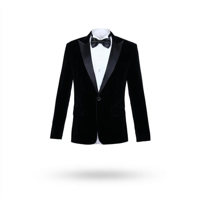 Mens Outlet House - Vamir | Velvet Slim-Fit Blazer Men