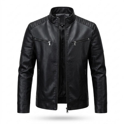 Mens Outlet House - Ronal | Quilted Slim-Fit Leather Jacket Men