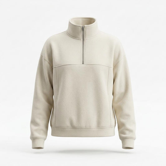 Mens Outlet House - Yiwev | Half-Zip Funnel-Neck Sweatshirt Unisex
