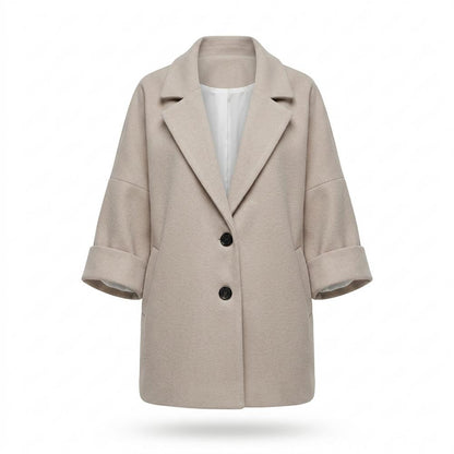 Mens Outlet House - Tilom | Oversized Cuffed Sleeve Coat Women