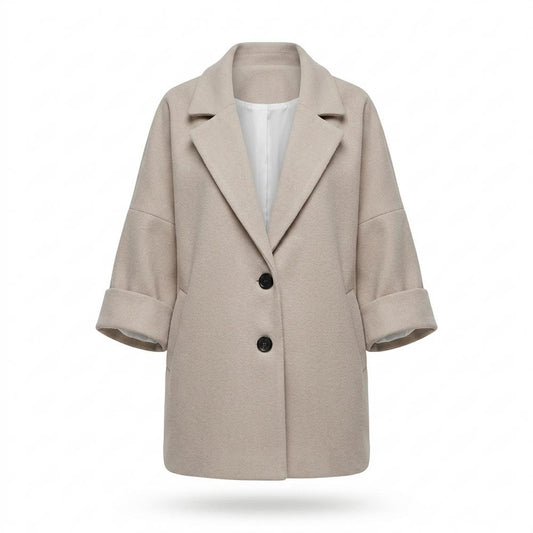 Mens Outlet House - Tilom | Oversized Cuffed Sleeve Coat Women