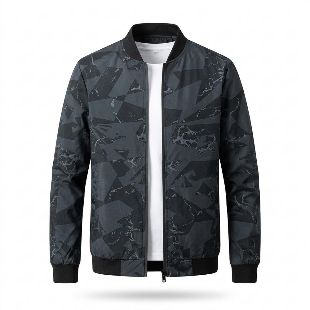 Mens Outlet House - Yepan | Printed Zip-Up Jacket Men