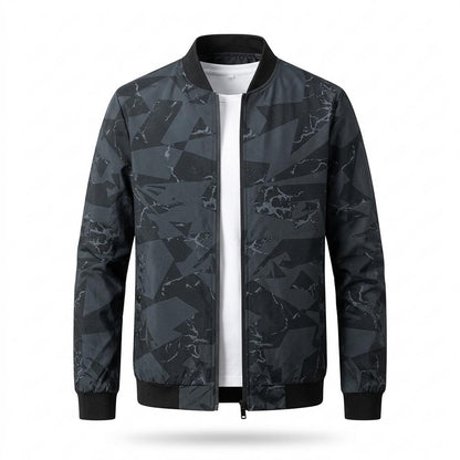 Mens Outlet House - Yepan | Printed Zip-Up Jacket Men