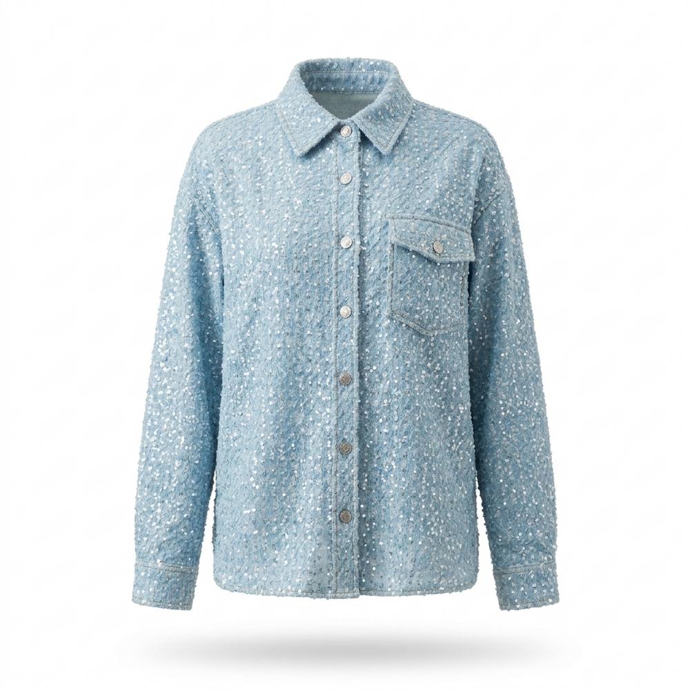 Mens Outlet House - Lenal | Sequin-Embellished Textured Jacket Women
