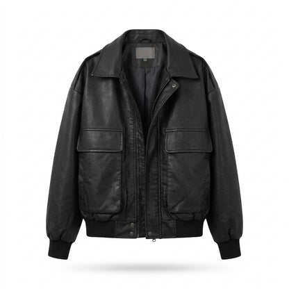Mens Outlet House - Sedan | Oversized Zip-Up Leather Jacket Unisex