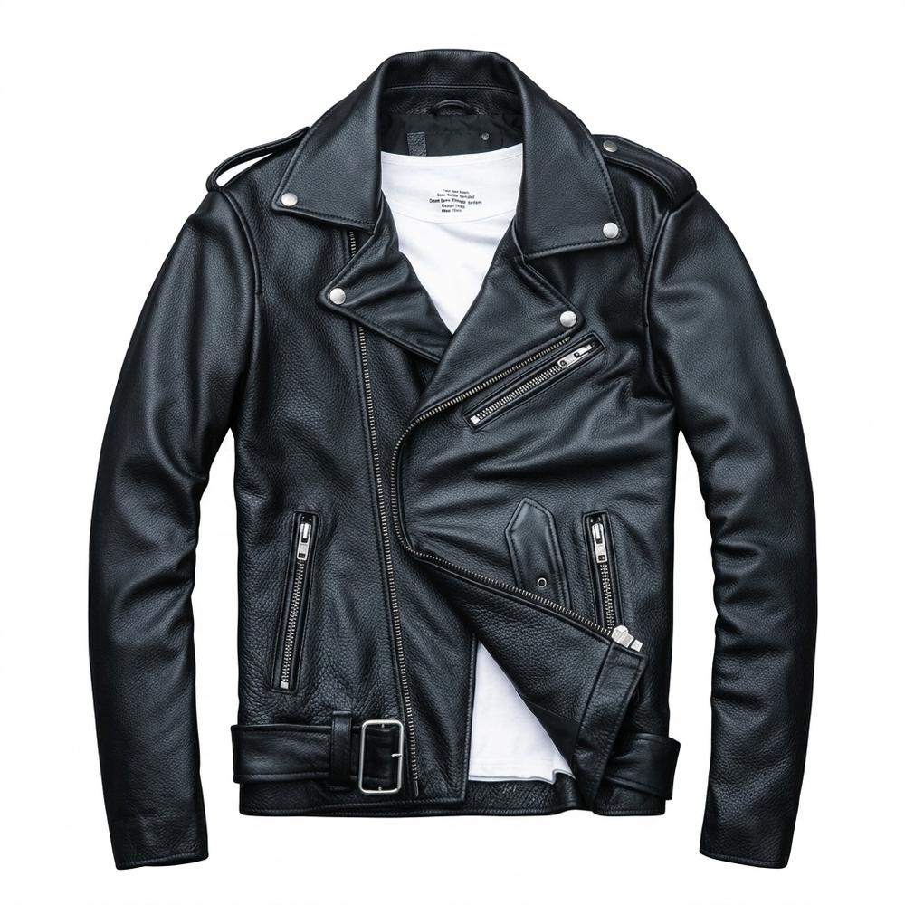Mens Outlet House - Kamer | Asymmetrical Belted Leather Jacket Unisex