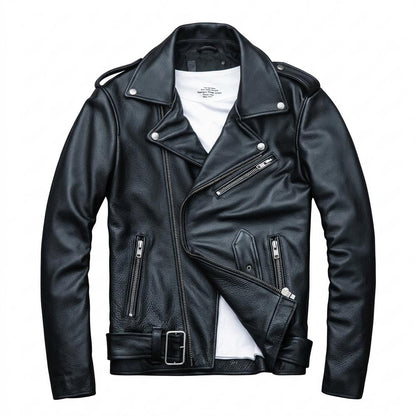 Mens Outlet House - Kamer | Asymmetrical Belted Leather Jacket Unisex