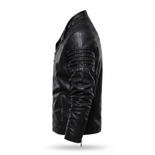 Mens Outlet House - Rator | Quilted Faux Leather Leather Jacket Men