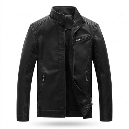 Mens Outlet House - Alvel | Zippered Lined Leather Jacket Men
