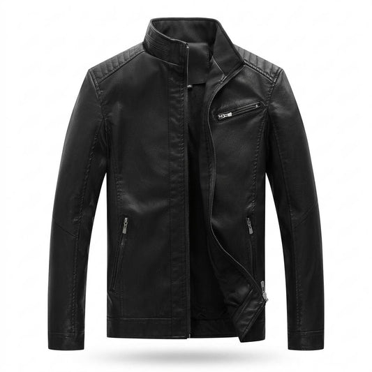 Mens Outlet House - Alvel | Zippered Lined Leather Jacket Men