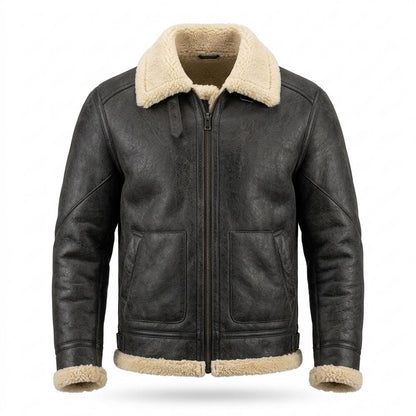 Mens Outlet House - Malom | Shearling-Lined Aviator-Style Jacket Men