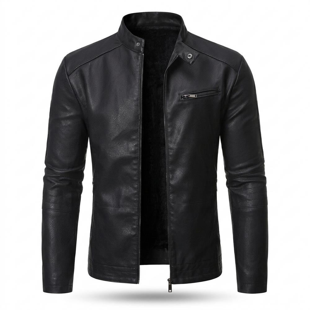 Mens Outlet House - Lymel | Fleece-Lined Tailored Leather Jacket Men