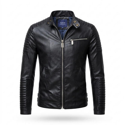 Mens Outlet House - Kevin | Quilted Slim-Fit Leather Jacket Men