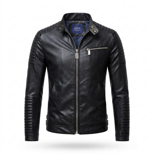 Mens Outlet House - Kevin | Quilted Slim-Fit Leather Jacket Men