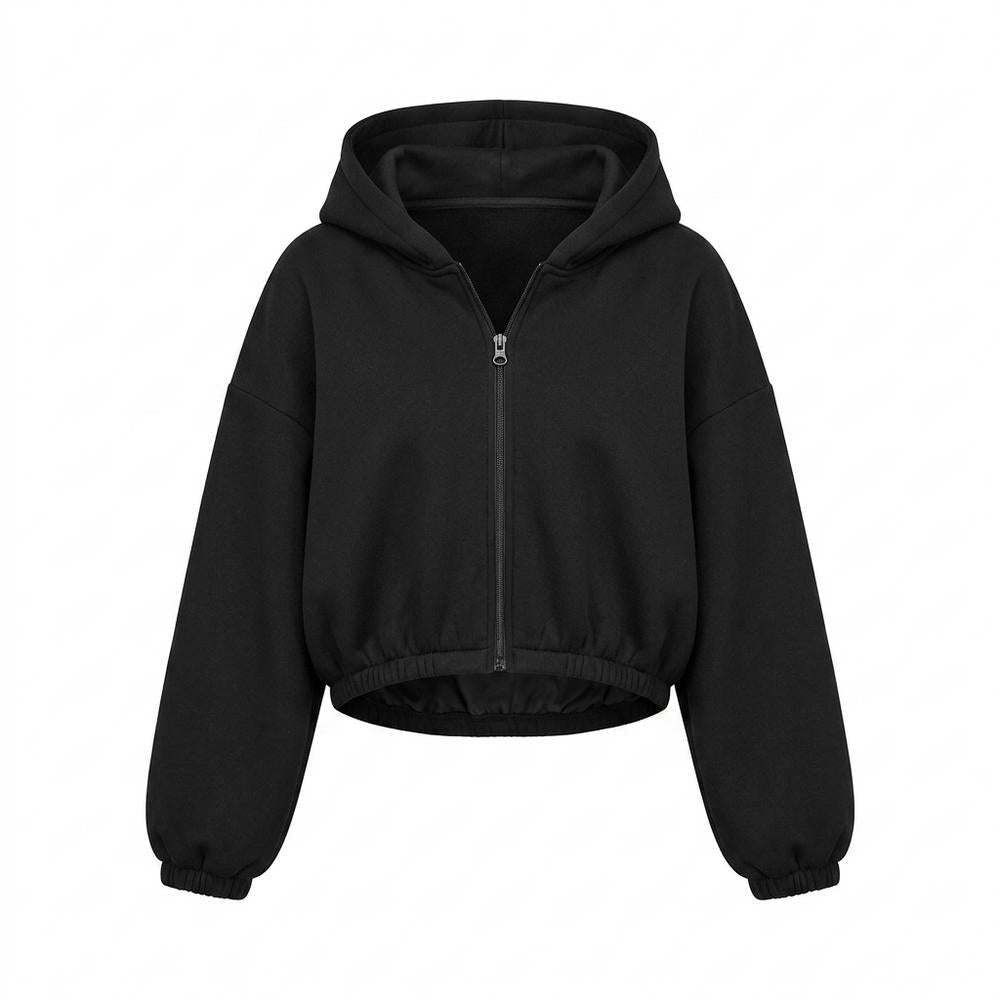 Mens Outlet House - Ruwen | Zip-Up Cropped Hoodie Women