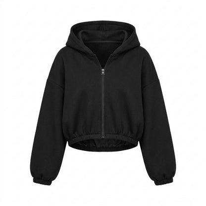 Mens Outlet House - Ruwen | Zip-Up Cropped Hoodie Women