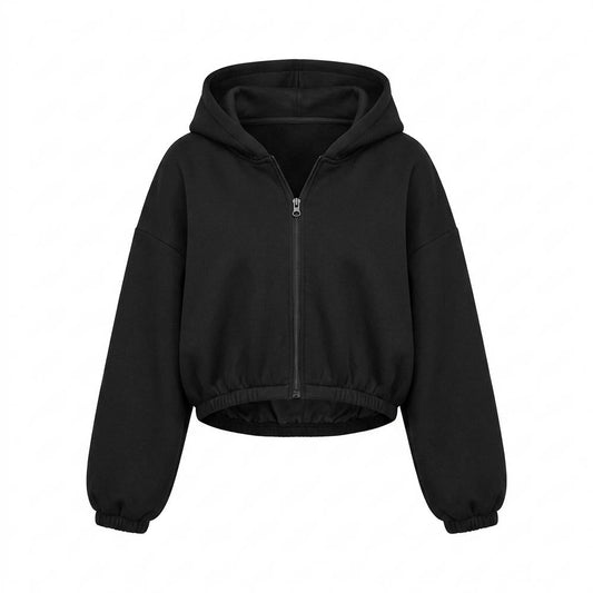 Mens Outlet House - Ruwen | Zip-Up Cropped Hoodie Women