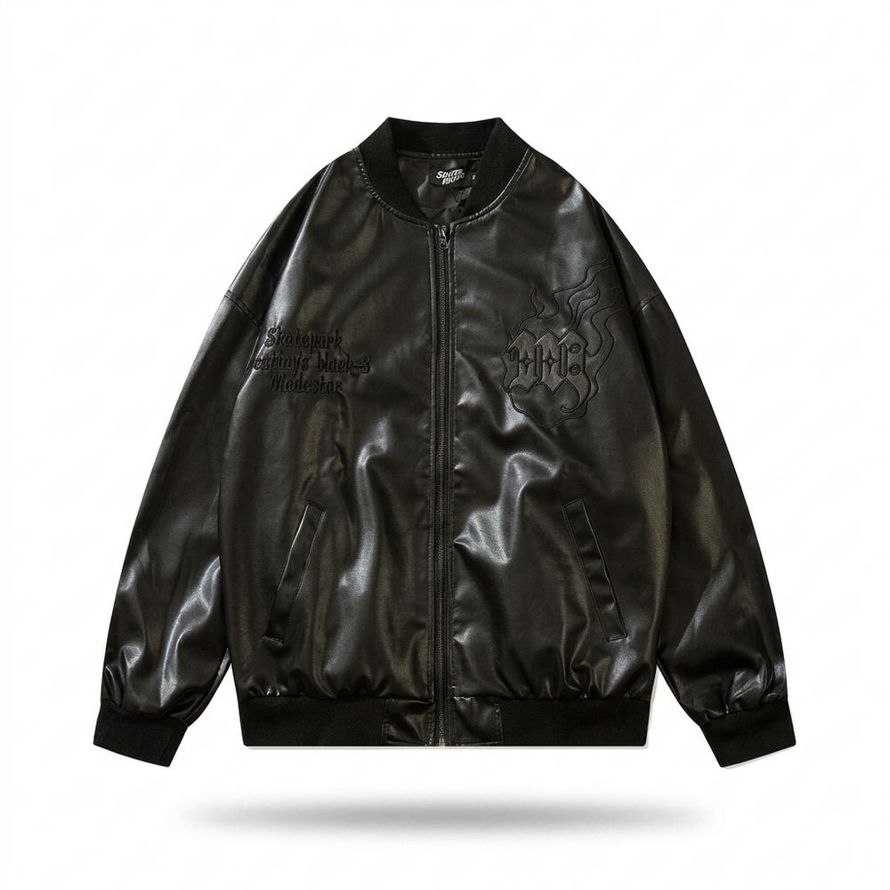 Mens Outlet House - Sasol | Faux-Leather Embroidered Jacket Unisex