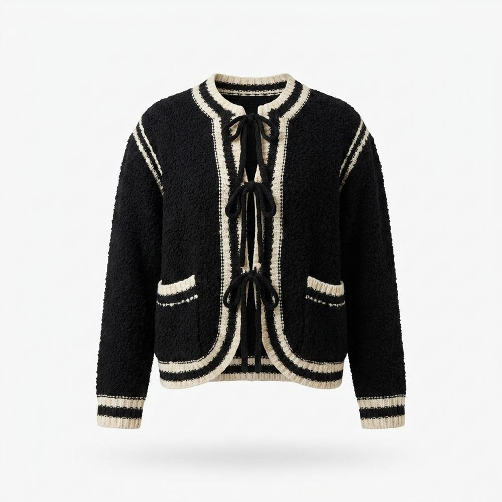 Mens Outlet House - Vimor | Textured Tie-Front Knit Cardigan Women