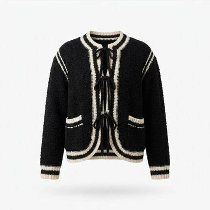 Mens Outlet House - Vimor | Textured Tie-Front Knit Cardigan Women