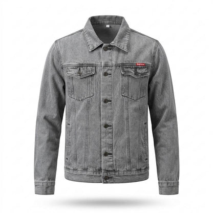 Mens Outlet House - Nisan | Washed Button-Front Denim Jacket Men