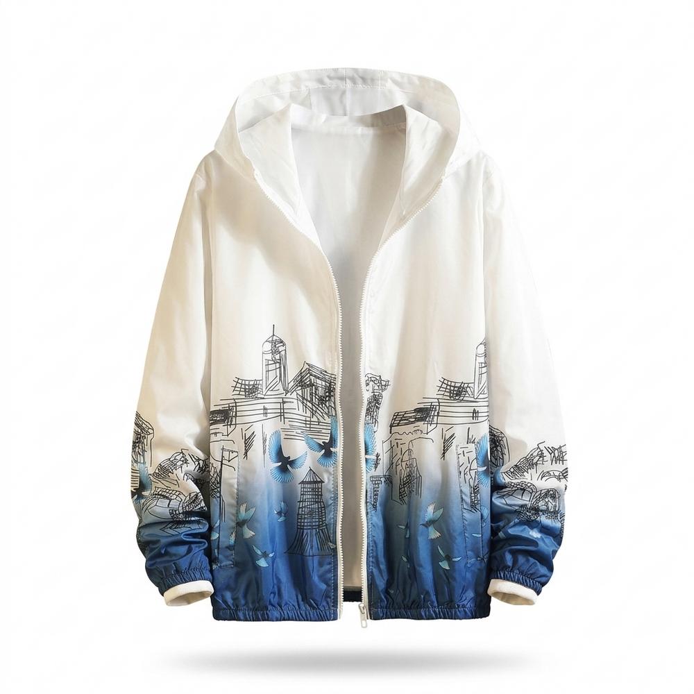 Mens Outlet House - Tolen | Hooded Printed Jacket Men