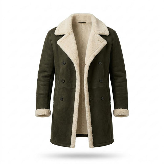 Mens Outlet House - Alvin | Shearling-Lined Double-Breasted Coat Men