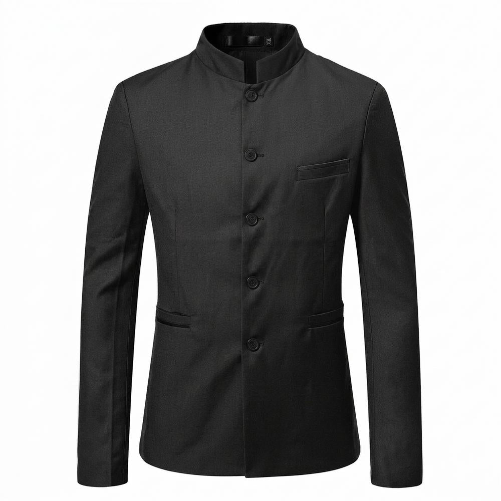 Mens Outlet House - Zalan | Mandarin Collar Slim Fit Blazer Men