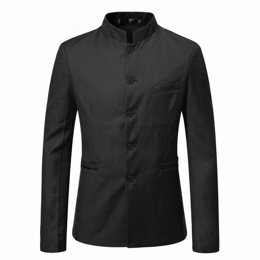 Mens Outlet House - Zalan | Mandarin Collar Slim Fit Blazer Men