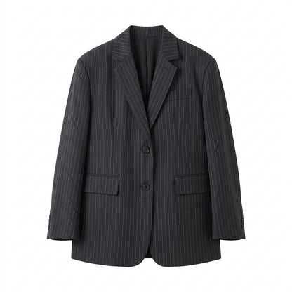 Mens Outlet House - Linus | Pinstriped Single-Breasted Blazer Women