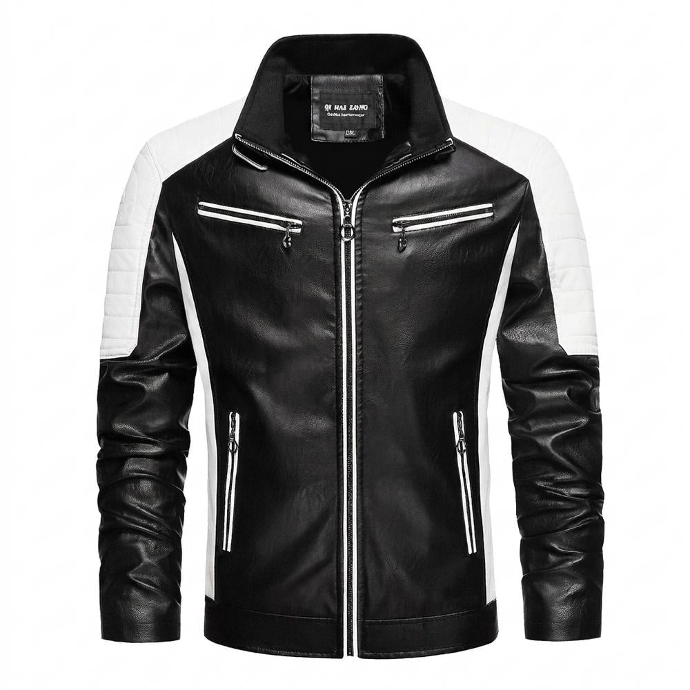Mens Outlet House - Varen | Two-Tone Quilted Leather Jacket Men