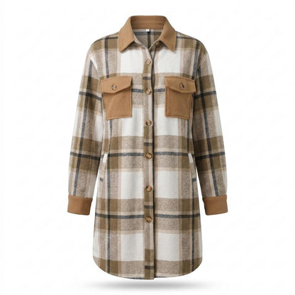Mens Outlet House - Yurel | Plaid Longline Coat Women