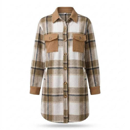 Mens Outlet House - Yurel | Plaid Longline Coat Women