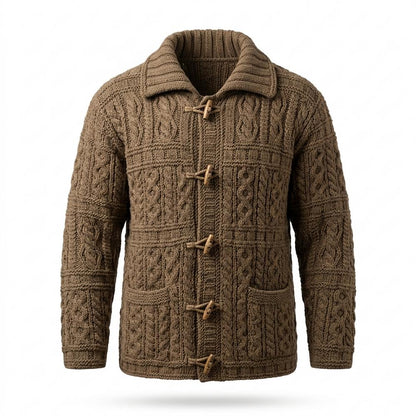 Mens Outlet House - Rimir | Cable-Knit Toggle-Closure Knit Cardigan Men