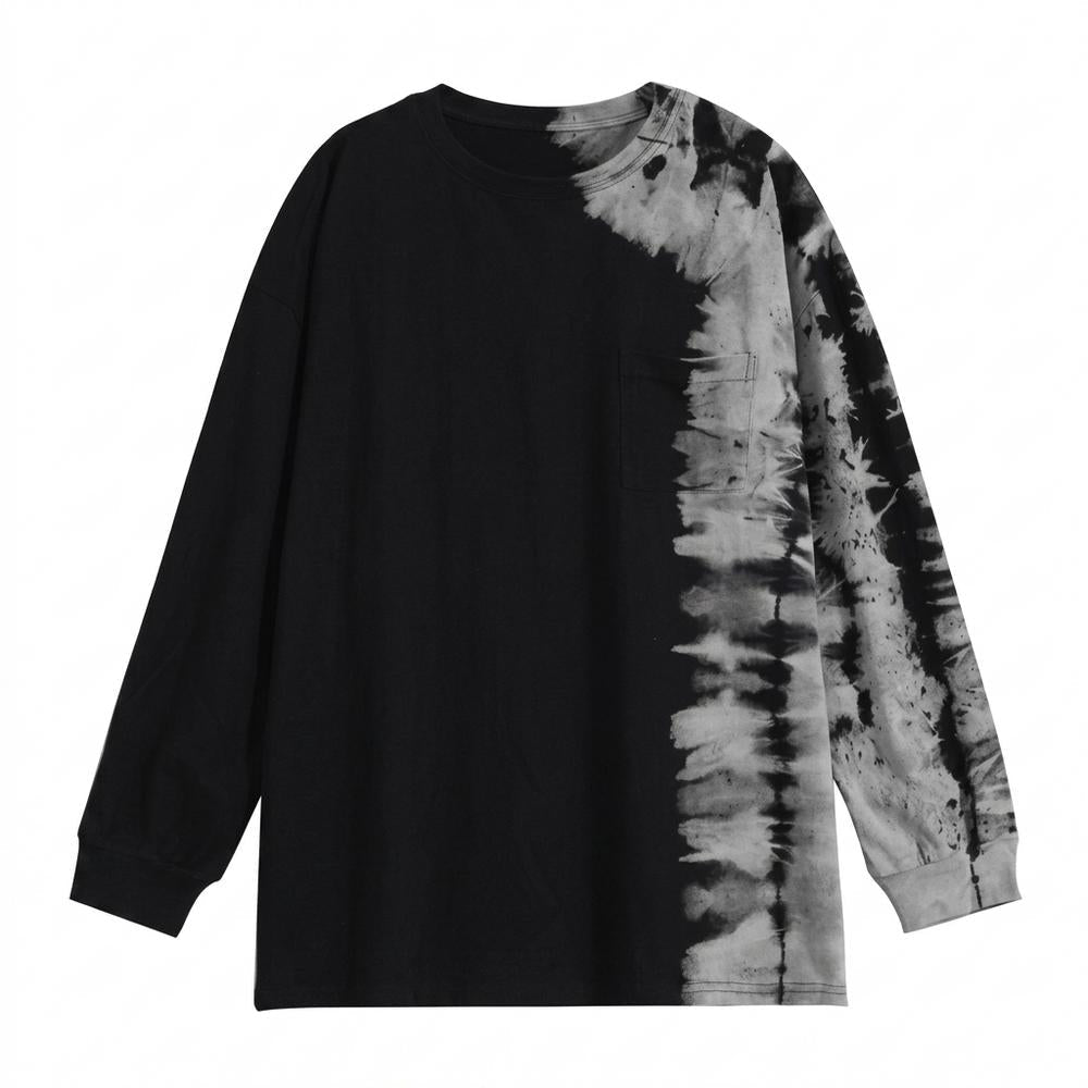 Mens Outlet House - Arzan | Split-Design Tie-Dye T-Shirt Unisex