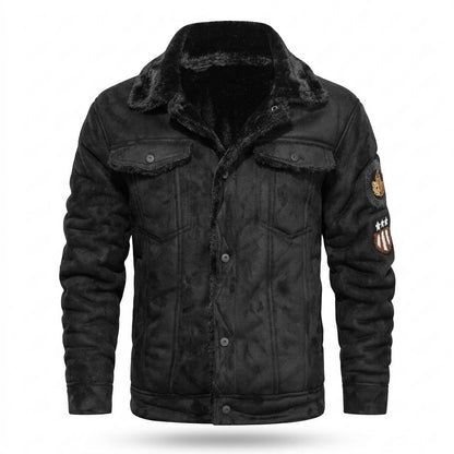 Mens Outlet House - Vesin | Fleece-Lined Suede-Effect Jacket Men