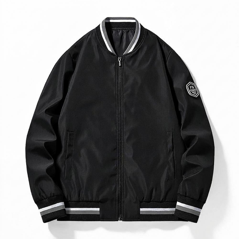 Mens Outlet House - Rolar | Zip-Up Striped-Trim Jacket Men