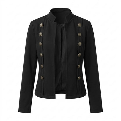 Mens Outlet House - Zator | Button-Front Stand-Collar Jacket Women