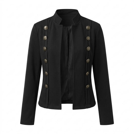 Mens Outlet House - Zator | Button-Front Stand-Collar Jacket Women
