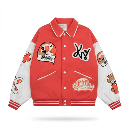 Mens Outlet House - Mamar | Embroidered Two-Tone Jacket Unisex