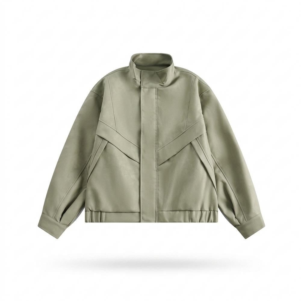 Mens Outlet House - Lazan | High-Collar Paneled Jacket Unisex