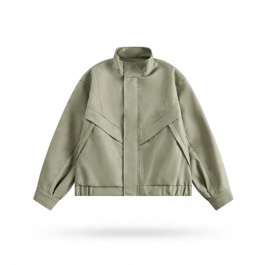 Mens Outlet House - Lazan | High-Collar Paneled Jacket Unisex