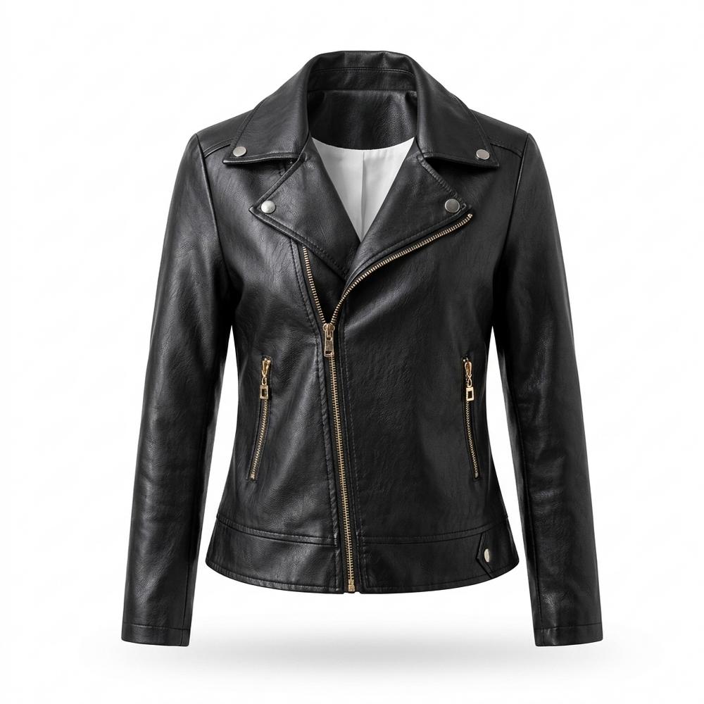 Mens Outlet House - Nidan | Asymmetrical Fitted Leather Jacket Women