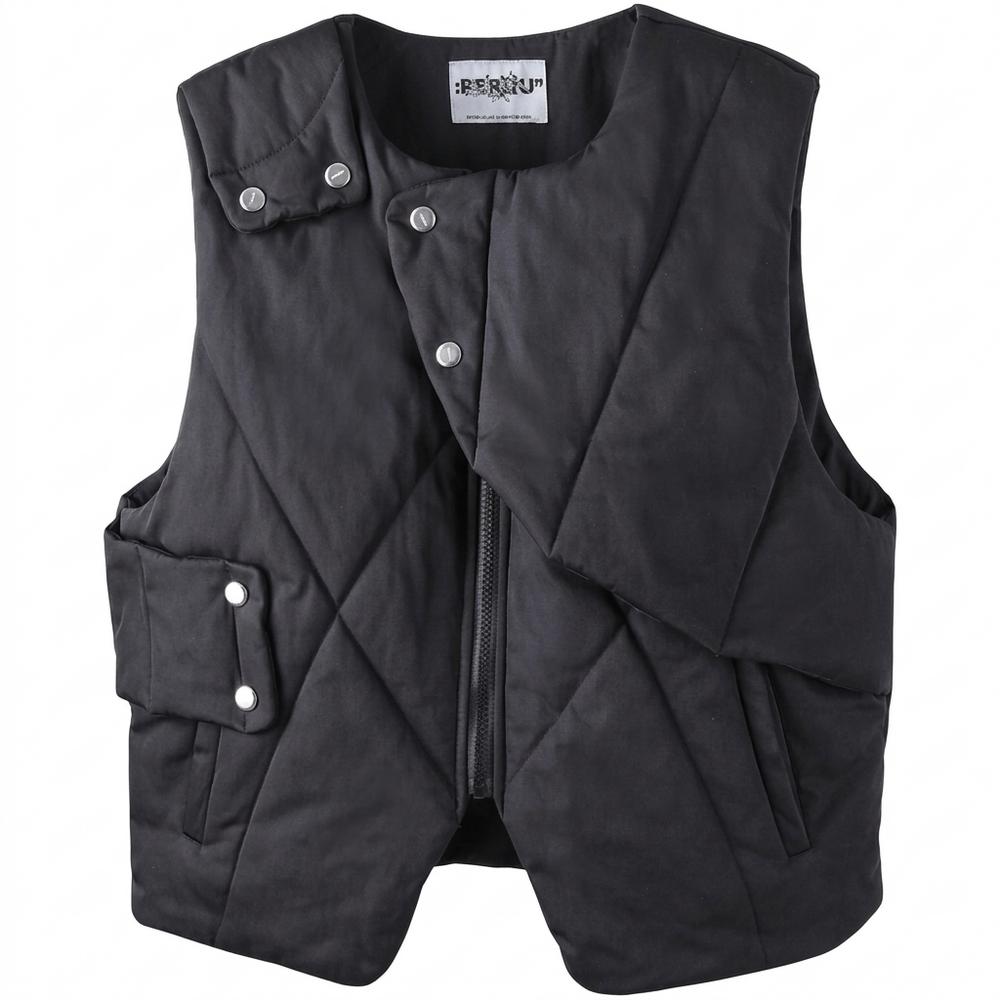 Mens Outlet House - Rifit | Quilted Asymmetrical Vest Unisex