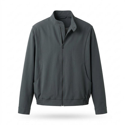 Mens Outlet House - Letor | Zip-Front Stand-Collar Jacket Men