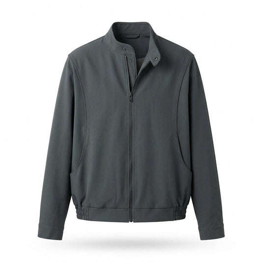 Mens Outlet House - Letor | Zip-Front Stand-Collar Jacket Men