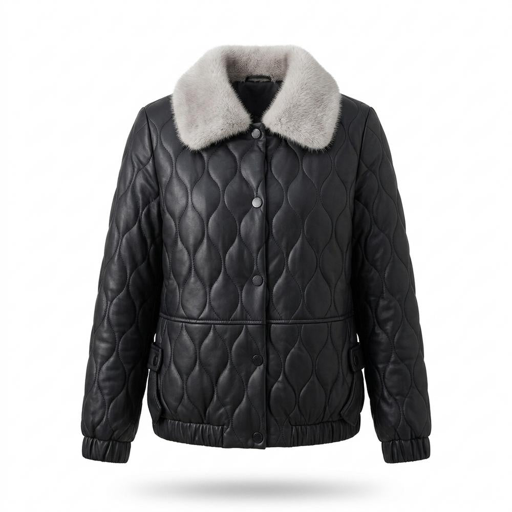 Mens Outlet House - Yotar | Quilted Faux Fur Collar Jacket Women